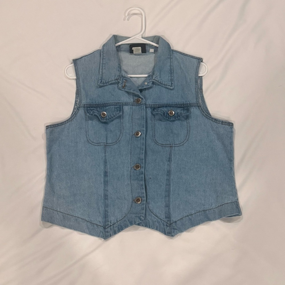 Faded Glory Light Blue Denim‎ Vest